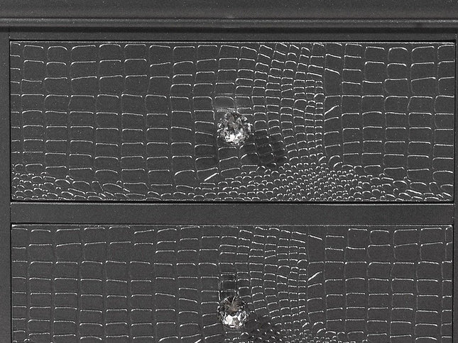 24" Gray Wood Shagreen Two Drawer Nightstand