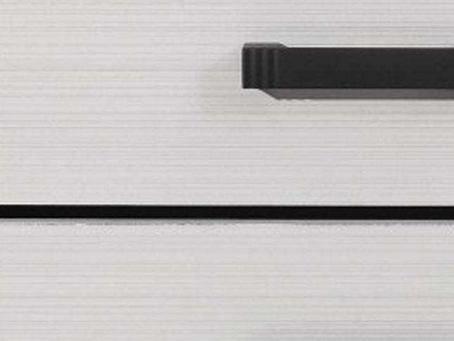 25" White Wood Two Drawer Nightstand