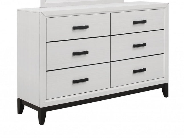 31" White Wood Five Drawer Standard Chest