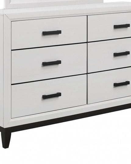 31" White Wood Five Drawer Standard Chest