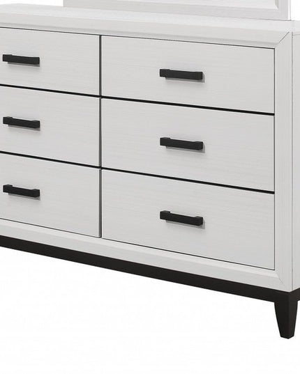 31" White Wood Five Drawer Standard Chest