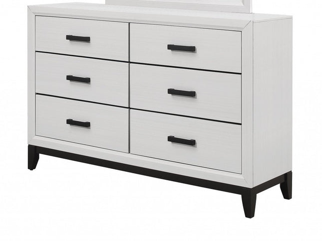 31" White Wood Five Drawer Standard Chest