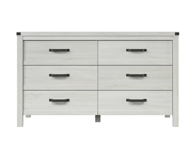 31" White Wood Five Drawer Standard Chest
