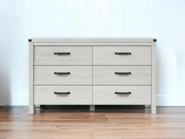31" White Wood Five Drawer Standard Chest