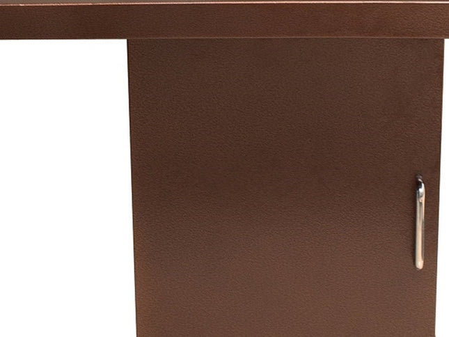 40000 BTU 30" Antiqued Bronze And Gold Steel Propane Square Fire pit table With Cover