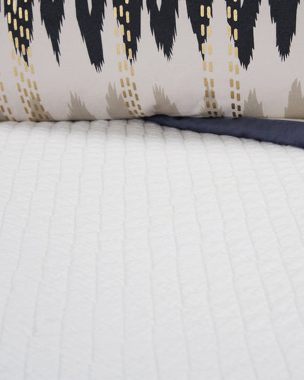 White Checkered King Quilt