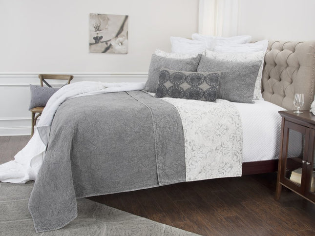 Gray Damask King Quilt