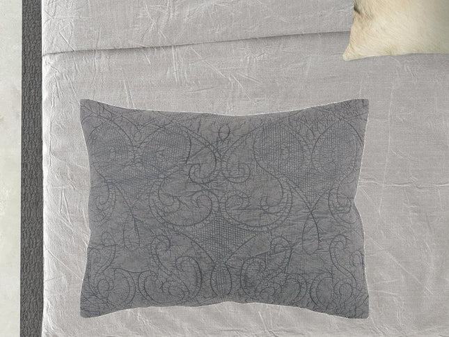 Gray Damask Queen Quilt