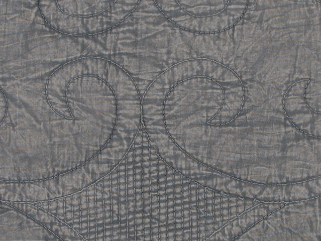 Gray Damask Queen Quilt