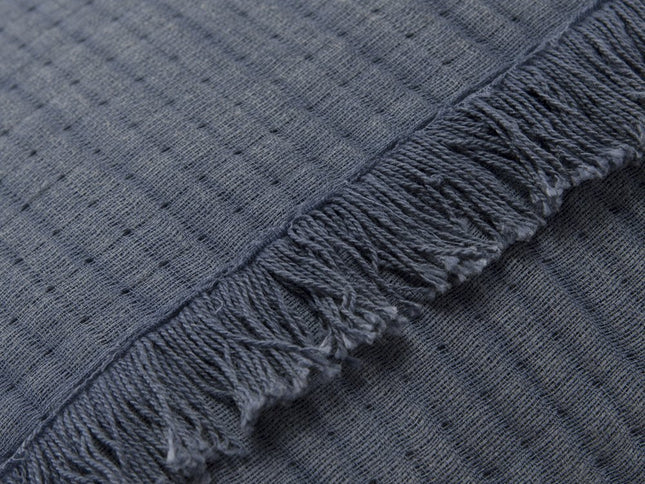 Indigo Checkered King Quilt