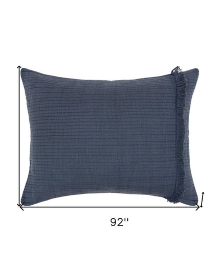 Indigo Checkered Queen Quilt