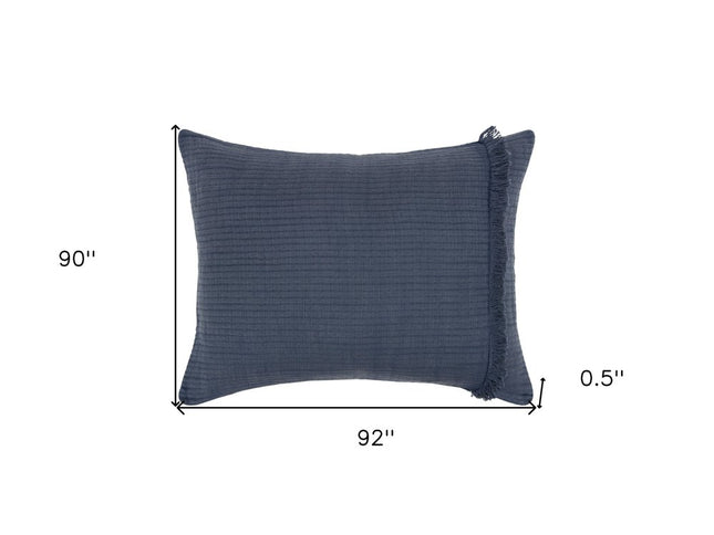 Indigo Checkered Queen Quilt