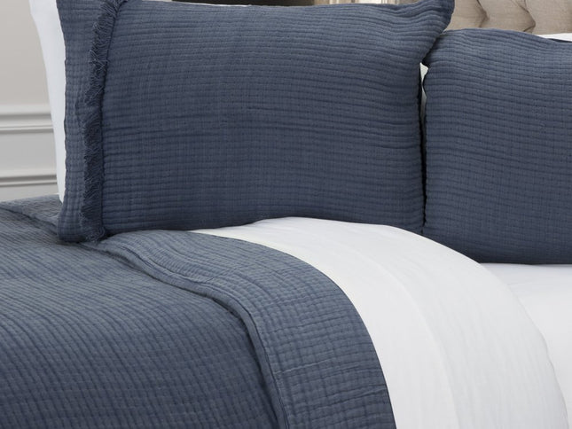 Indigo Checkered Queen Quilt