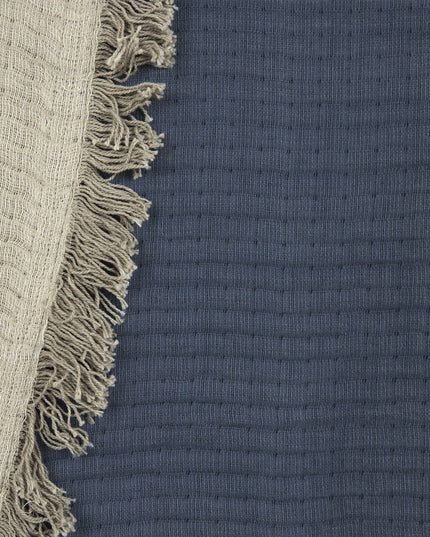 Indigo Checkered Queen Quilt