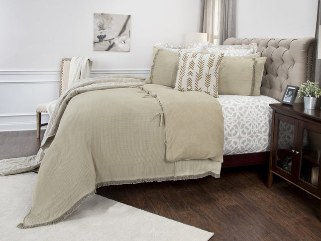 Natural Checkered King Quilt