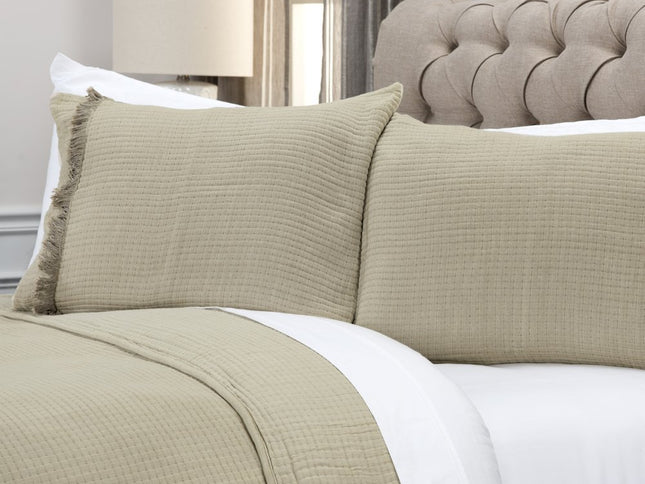 Natural Checkered King Quilt