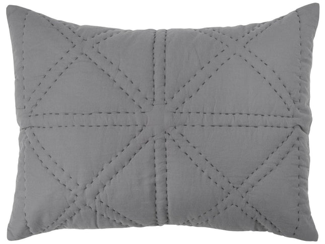 Gray Geometric King Quilt