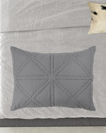 Gray Geometric King Quilt