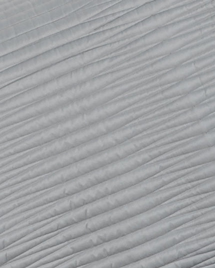 Set of Three Gray Geometric King Quilt