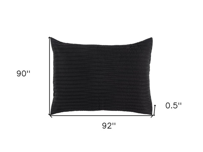 Black Geometric Queen Quilt