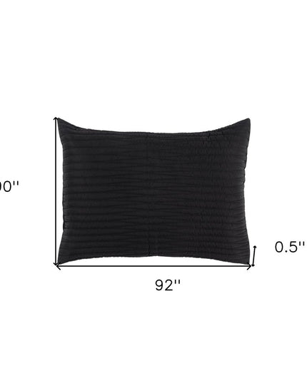 Black Geometric Queen Quilt