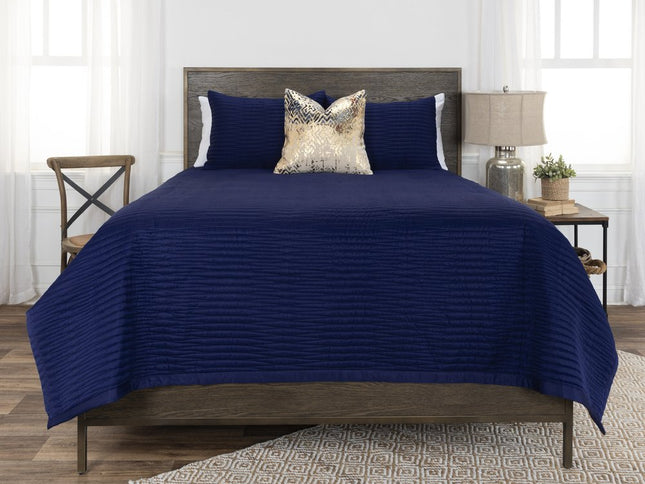 Indigo Geometric King Quilt