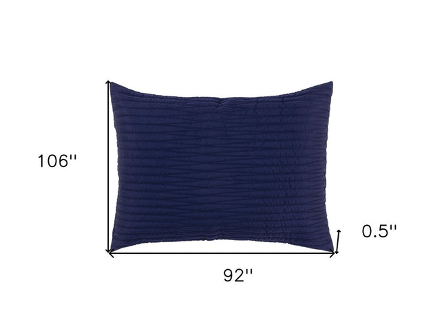 Indigo Geometric King Quilt