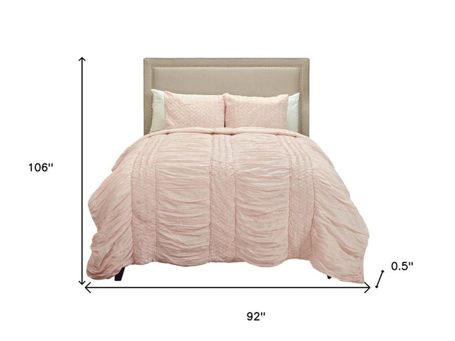 Pink Geometric King Quilt