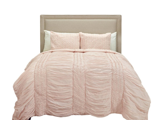 Pink Geometric King Quilt