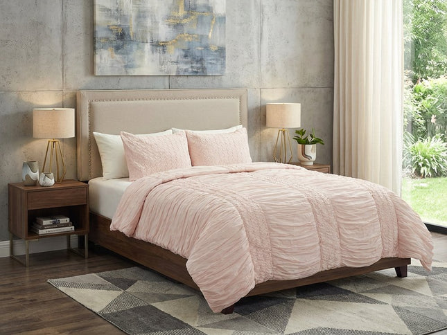 Pink Geometric King Quilt