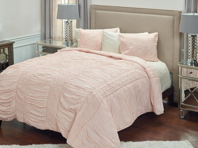 Pink Geometric King Quilt