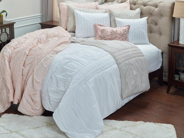 Pink Geometric King Quilt