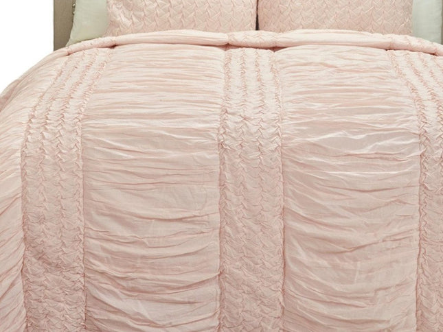 Pink Geometric Twin Quilt