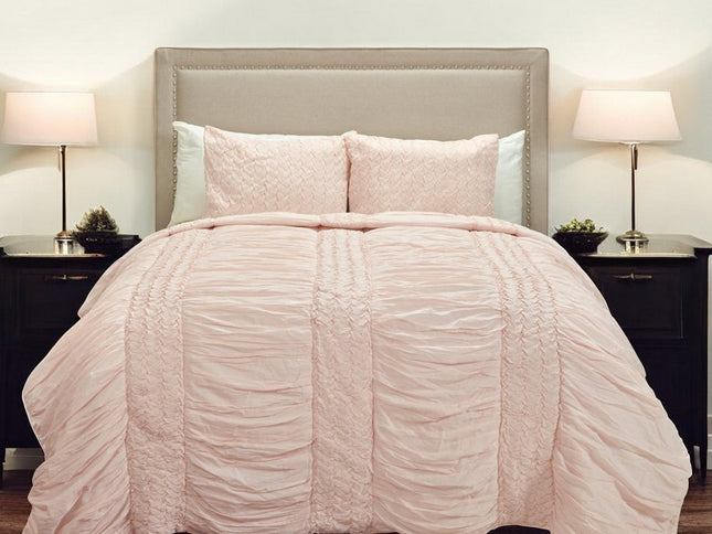 Pink Geometric Twin Quilt