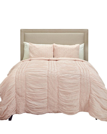 Pink Geometric Twin Quilt