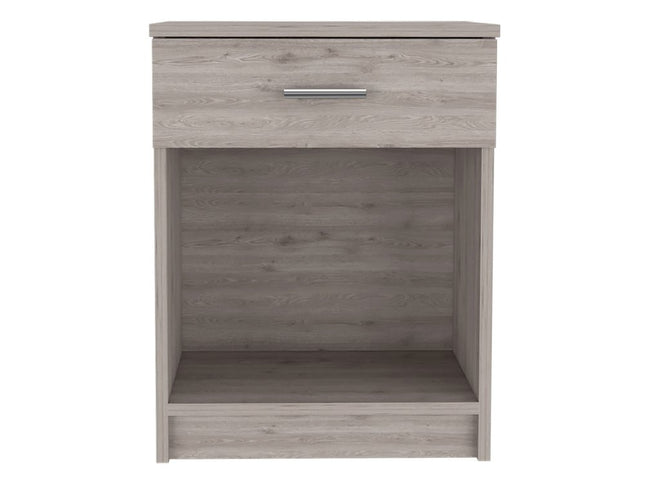 22" Light Gray Wood One Drawer Nightstand
