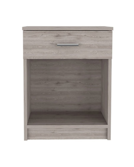 22" Light Gray Wood One Drawer Nightstand