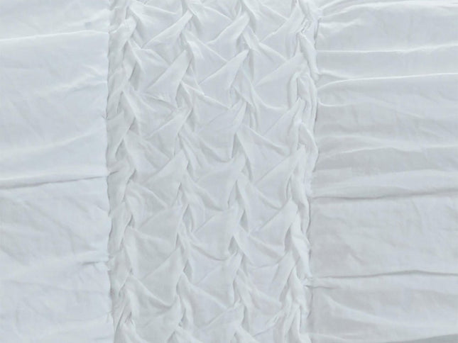 White Geometric Queen Quilt