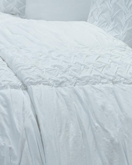 White Geometric Twin Quilt