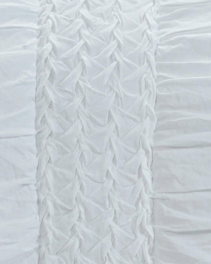 White Geometric Twin Quilt