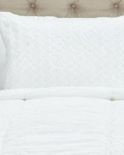 White Geometric Twin Quilt