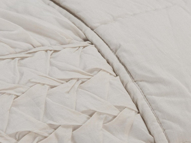 Ivory Geometric King Quilt