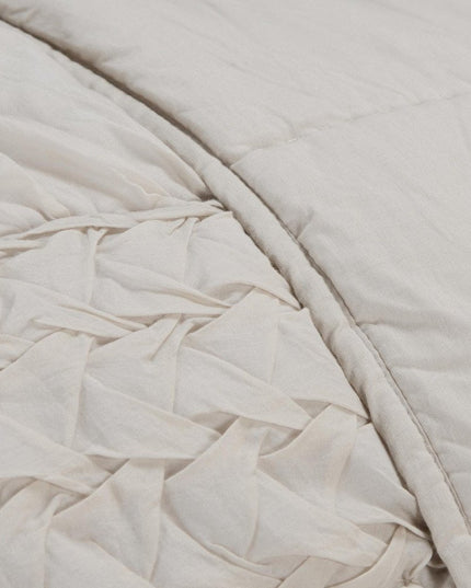 Ivory Geometric King Quilt