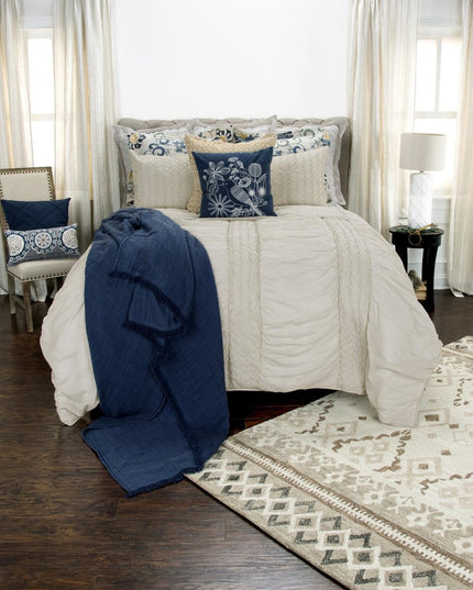 Ivory Geometric King Quilt