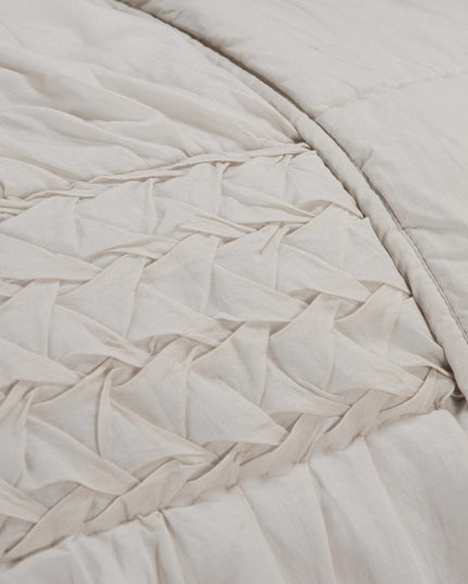 Ivory Geometric King Quilt