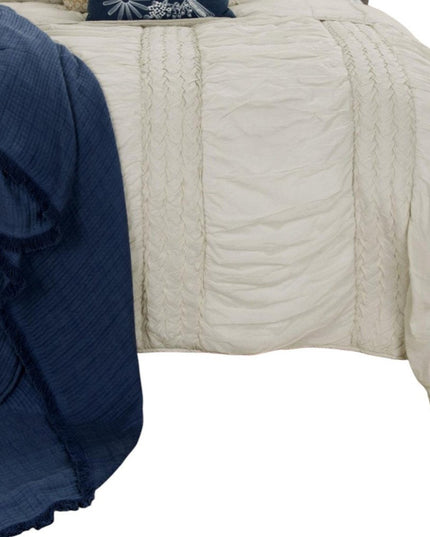 Ivory Geometric King Quilt