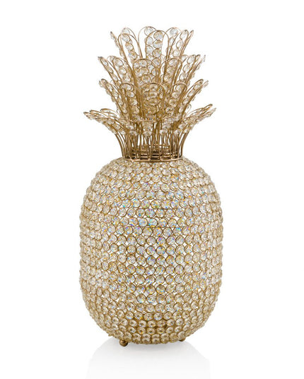 23" Glam Bling Faux Crystal and Gold Pineapple