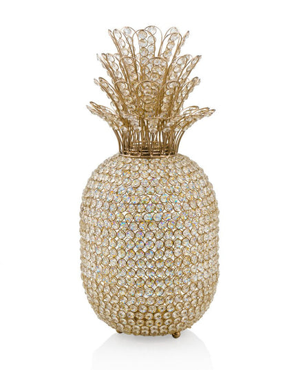 23" Glam Bling Faux Crystal and Gold Pineapple