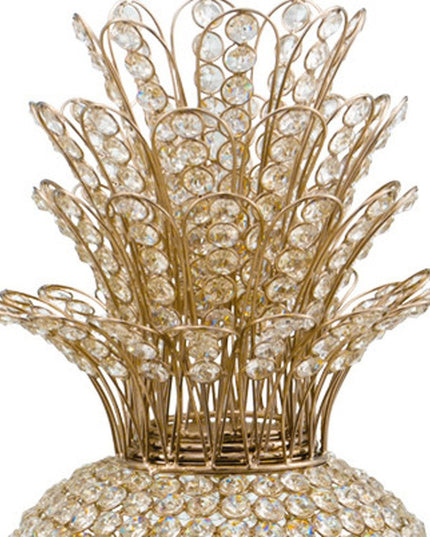 23" Glam Bling Faux Crystal and Gold Pineapple
