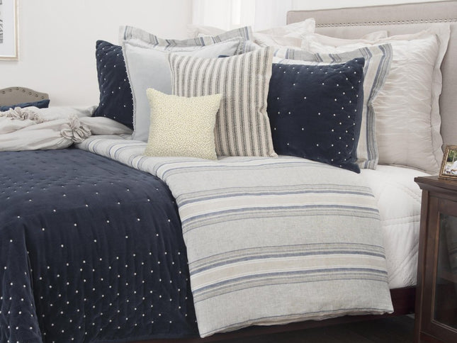 Indigo Polka Dots King Quilt